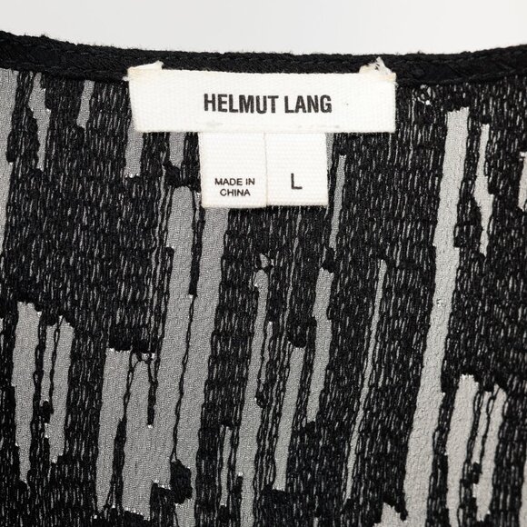 Helmut Lang PF/13 Black Sheer Silk Thread Stitch Top - Picture 7 of 9